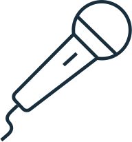 mikrofoni, Avoin työttömyyskassa A-kassa, piktogrammi